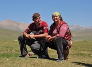 Nomade au lac Song Kul
