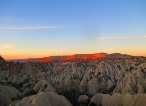 Couché de soleil en Cappadoce